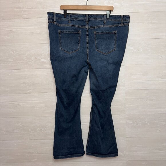 Torrid Women's Plus Size 24 Dark Wash Denim Mid Rise Luxe Slim Bootcut Jeans - Picture 8 of 8